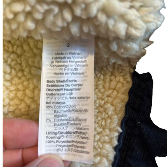 J. CREW CREWCUTS Navy Corduroy Fleece Lined Sherpa Jacket Coat Size 2 - Picture 5 of 6